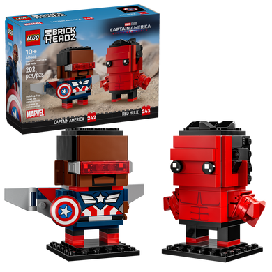 LEGO® BrickHeadz: Captain America & Red Hulk Figures (40668)
