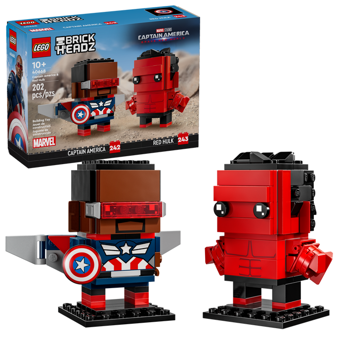 LEGO® BrickHeadz: Captain America & Red Hulk Figures (40668)